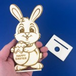 Easter Mini Creme Egg Holder Wooden Easter Bunny Treat Kinder