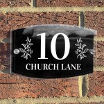 Personalised Acrylic House Plaque Custom Door Number Road Name