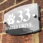 Personalised House Number Plaques Acrylic Door Number Sign