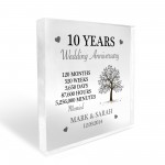 Personalised 10th Anniversary Gift Husband Wife Anniversary Gift