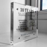 Personalised 10th Anniversary Gift Husband Wife Anniversary Gift