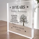 Personalised 10th Anniversary Gift Husband Wife Anniversary Gift