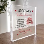 Personalised 40th Wedding Anniversary Gift Ruby Wedding Gifts