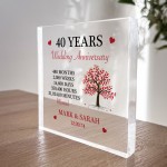 Personalised 40th Wedding Anniversary Gift Ruby Wedding Gifts