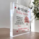 Personalised 40th Wedding Anniversary Gift Ruby Wedding Gifts