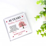 Personalised 40th Wedding Anniversary Gift Ruby Wedding Gifts