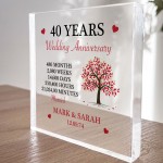 Personalised 40th Wedding Anniversary Gift Ruby Wedding Gifts