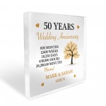 Personalised 50th Wedding Anniversary Gift Ruby Wedding Gift