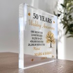 Personalised 50th Wedding Anniversary Gift Ruby Wedding Gift