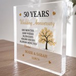 Personalised 50th Wedding Anniversary Gift Ruby Wedding Gift