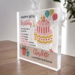 PERSONALISED 18th Birthday Gifts For Girls Her Daughter Friend