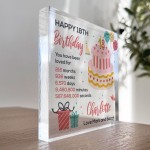 PERSONALISED 18th Birthday Gifts For Girls Her Daughter Friend