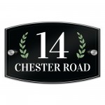 Contemporary House Sign Modern Personalised Door Number Plaque