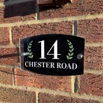 Contemporary House Sign Modern Personalised Door Number Plaque