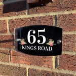 Personalised House Sign Modern Glass Effect Acrylic Door Street 