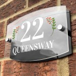 Personalised House Door Sign Number Acrylic & Aluminium House