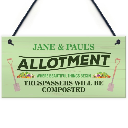 PERSONALISED Allotment Signs Greenhouse Signs Garden Signs