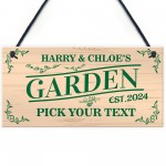 Garden Signs and Plaques for Outside Personalised Garden Signs