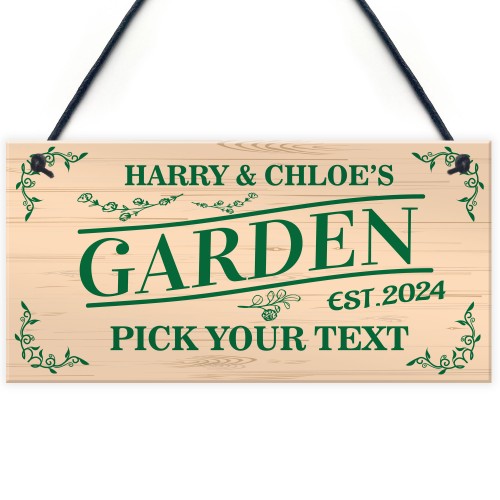 Garden Signs and Plaques for Outside Personalised Garden Signs