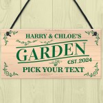 Garden Signs and Plaques for Outside Personalised Garden Signs