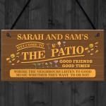 Garden Sign For Outside Personalised Patio Sign For Garden