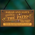 Garden Sign For Outside Personalised Patio Sign For Garden