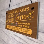 Garden Sign For Outside Personalised Patio Sign For Garden