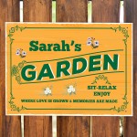 Personalised Garden Wall Sign Garden Sigsn and Plaques Shed Sign