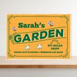 Personalised Garden Wall Sign Garden Sigsn and Plaques Shed Sign