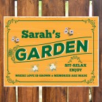 Personalised Garden Wall Sign Garden Sigsn and Plaques Shed Sign