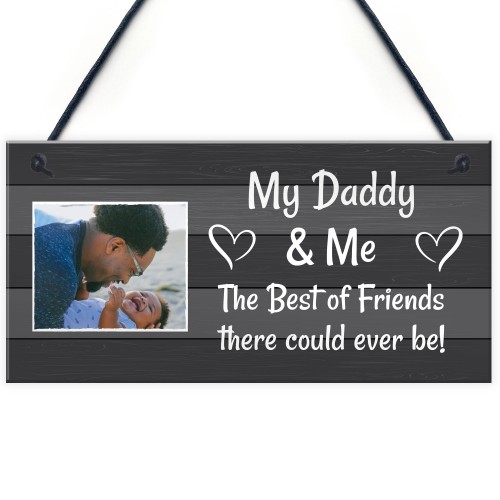 Personalised Daddy Gift Hanging Plaque Daddy And Me Daughter Son