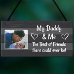 Personalised Daddy Gift Hanging Plaque Daddy And Me Daughter Son