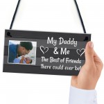 Personalised Daddy Gift Hanging Plaque Daddy And Me Daughter Son