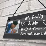 Personalised Daddy Gift Hanging Plaque Daddy And Me Daughter Son