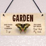 Novelty Garden Sign Shabby Chic Hanging Wall Door Sign