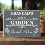 Personalised Grey GARDEN SIGN Hanging Wall Sign Shed Sign