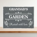 Personalised Grey GARDEN SIGN Hanging Wall Sign Shed Sign