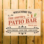 Personalised Sign For Patio Garden Bar Sign Home Bar Signs