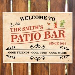 Personalised Sign For Patio Garden Bar Sign Home Bar Signs