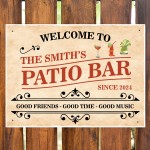 Personalised Sign For Patio Garden Bar Sign Home Bar Signs