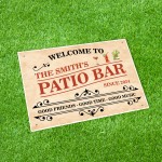 Personalised Sign For Patio Garden Bar Sign Home Bar Signs