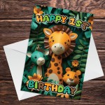 1st Birthday Card for Boys Girl Jungle Animals Birthday Card