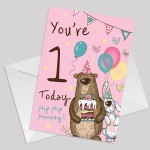 Youre 1 Today Birthday Card First Birthday Card For Daughter