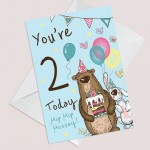 Youre 2 Today Birthday Card Second Birthday Card For Son