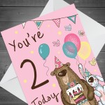 Youre 2 Today Birthday Card Second Birthday Card For Daughter