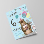 Youre 6 Today Birthday Card Sixth Birthday Card For Grandson Son