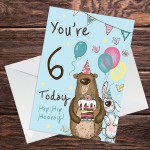 Youre 6 Today Birthday Card Sixth Birthday Card For Grandson Son