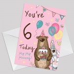 Youre 6 Today Birthday Card Sixth Birthday Card For Daughter