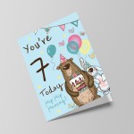 Youre 7 Today Birthday Card Seventh Birthday Card For Son