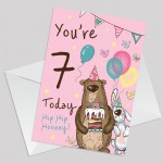 Youre 7 Today Birthday Card Seventh Birthday Card For Daughter